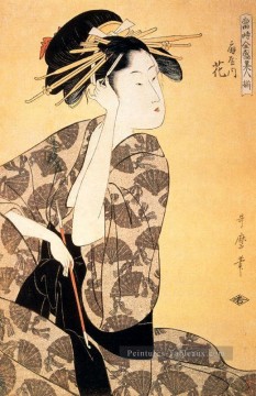 une scène sur le pont et Beld 1 Kitagawa Utamaro ukiyo e Bijin GA Peinture à l'huile